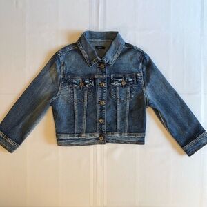 ChiQle Long Sleeve Button Front Classic Blue Jean Denim Jacket Size M